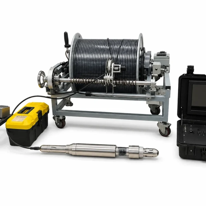 كاميرا فحص آبار 1800 متر ثنائية كهربائية Heavy Duty